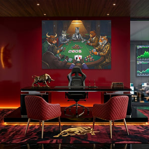 Animal Poker Night — Animal Poker Night Bull Trader Room Land 1