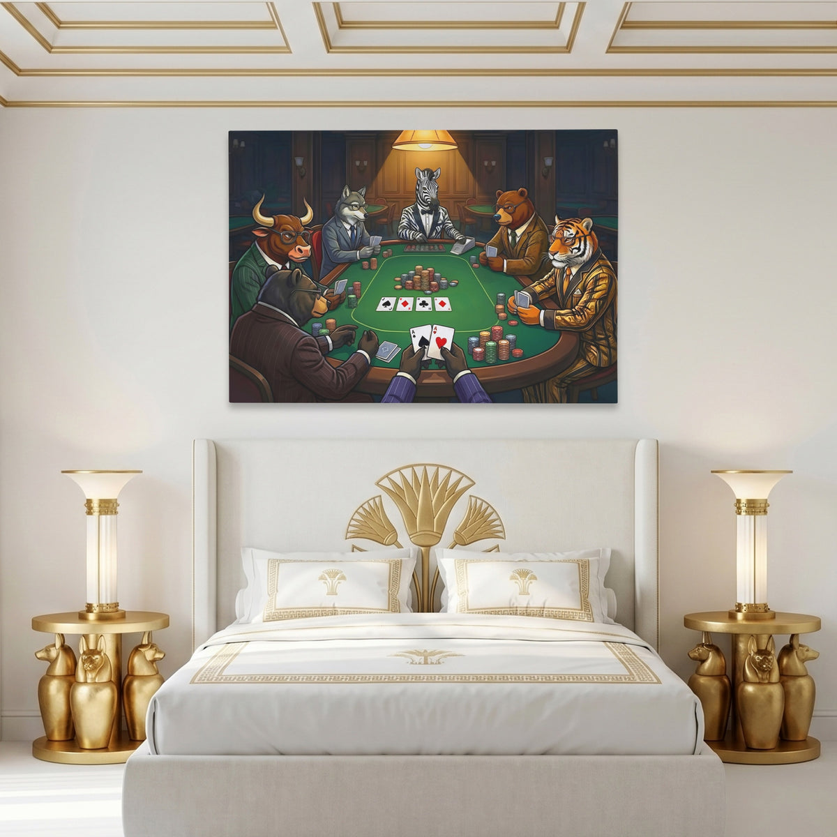 Animal Poker Night — Animal Poker Night Egyptian Isis Room Land 57