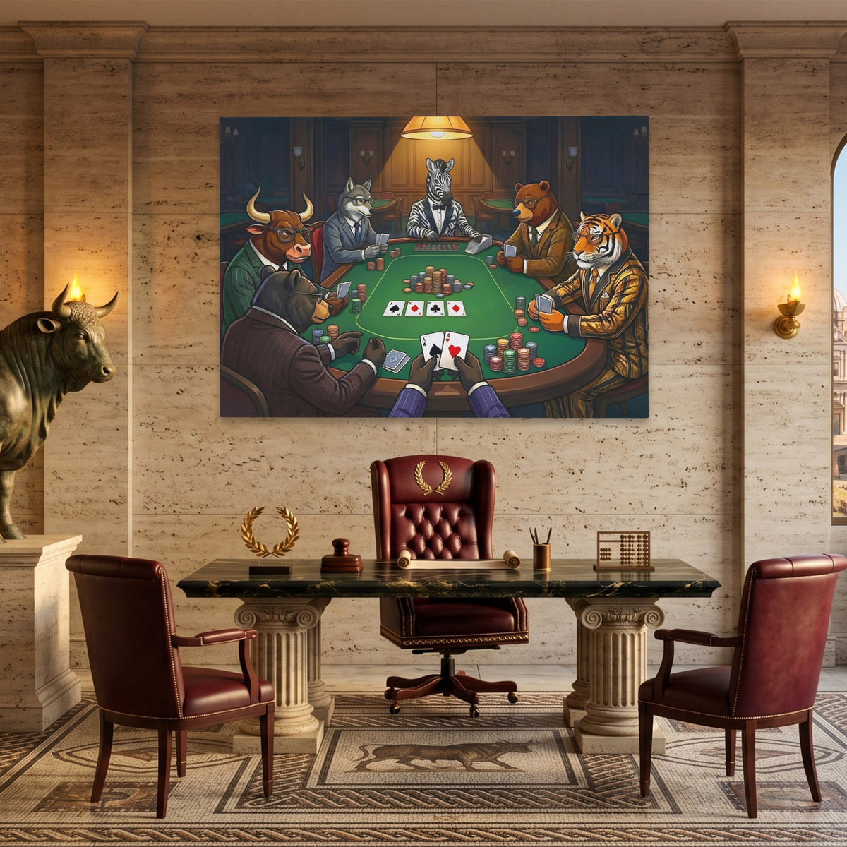 Animal Poker Night — Animal Poker Night Italian Bullish Land 71