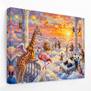 Animals Heavenly Sunset — Animals Heavenly Sunset Landscape   Side View   Mirror Wrap 130
