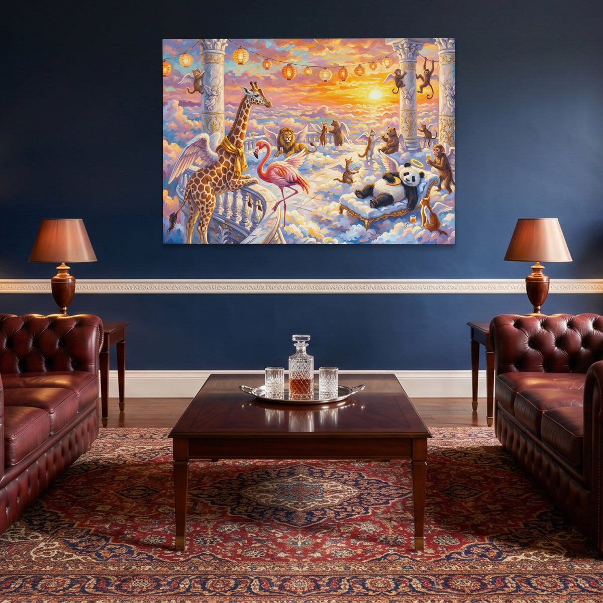 Animals Heavenly Sunset — Animals Heavenly Sunset Lounge Wall Land 148