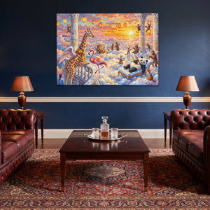 Animals Heavenly Sunset — Animals Heavenly Sunset Lounge Wall Land 148