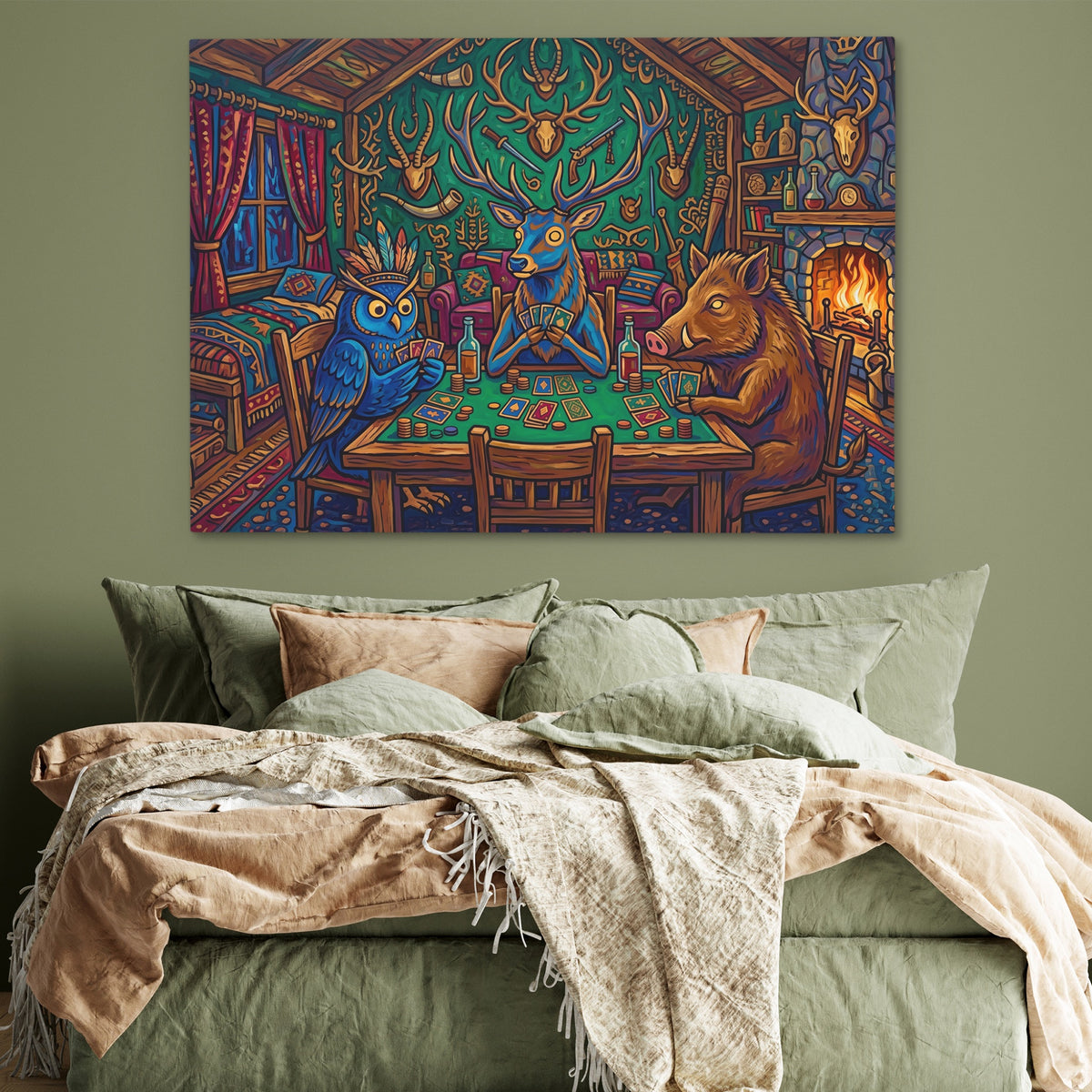 Animals High Stakes — Animals High Stakes Green Bedroom 59