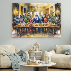 Animals Last Supper - Luxury Wall Art