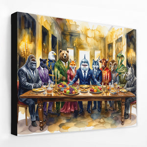 Animals Last Supper - Luxury Wall Art