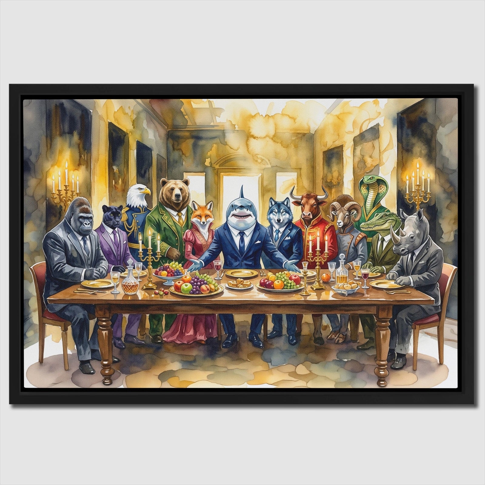 Animals Last Supper - Luxury Wall Art