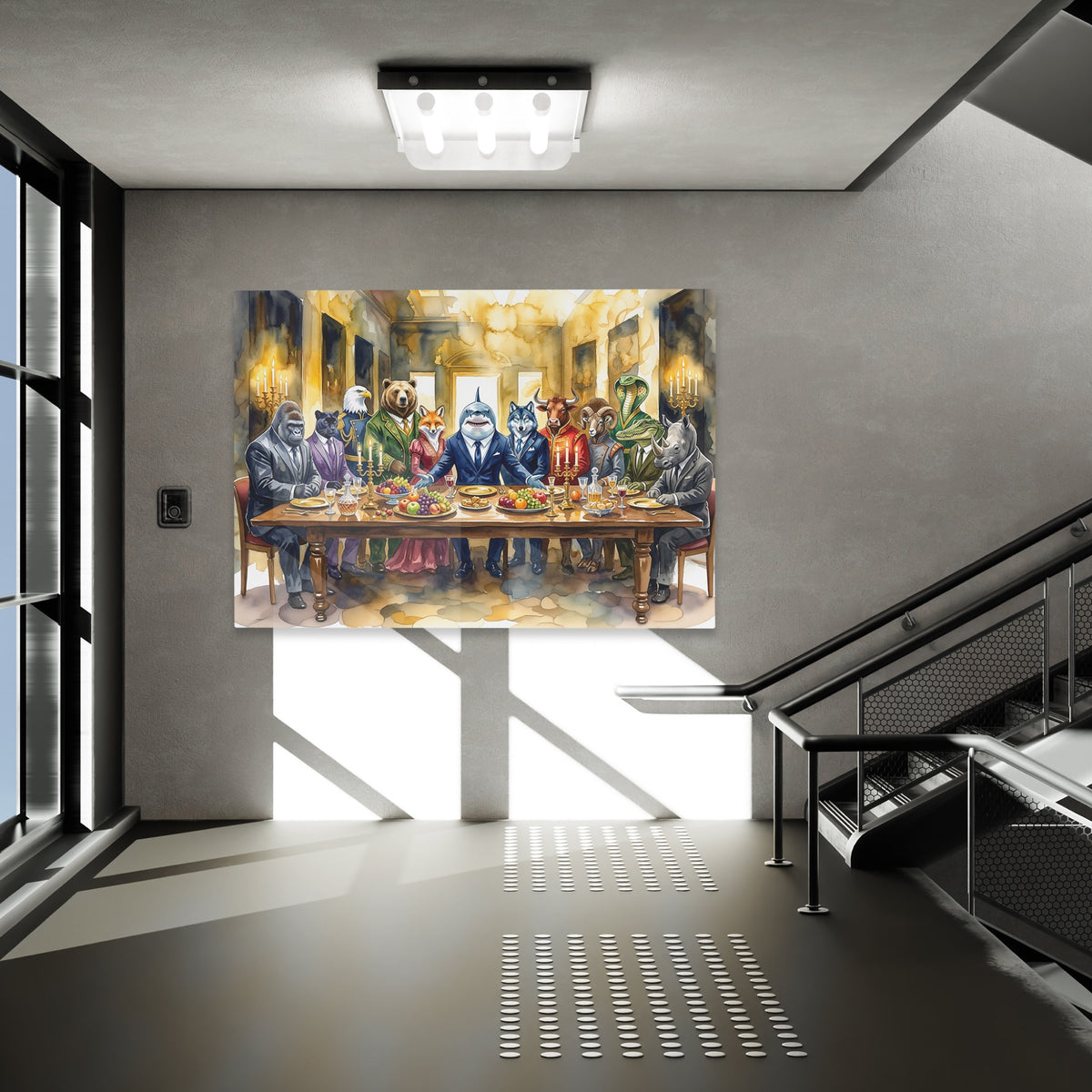 Animals Last Supper — Animals Last Supper New   Luxury Grey Office Land 185