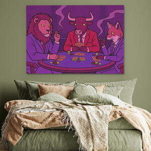 Animals Midnight Poker — Animals Midnight Poker Green Bedroom 60