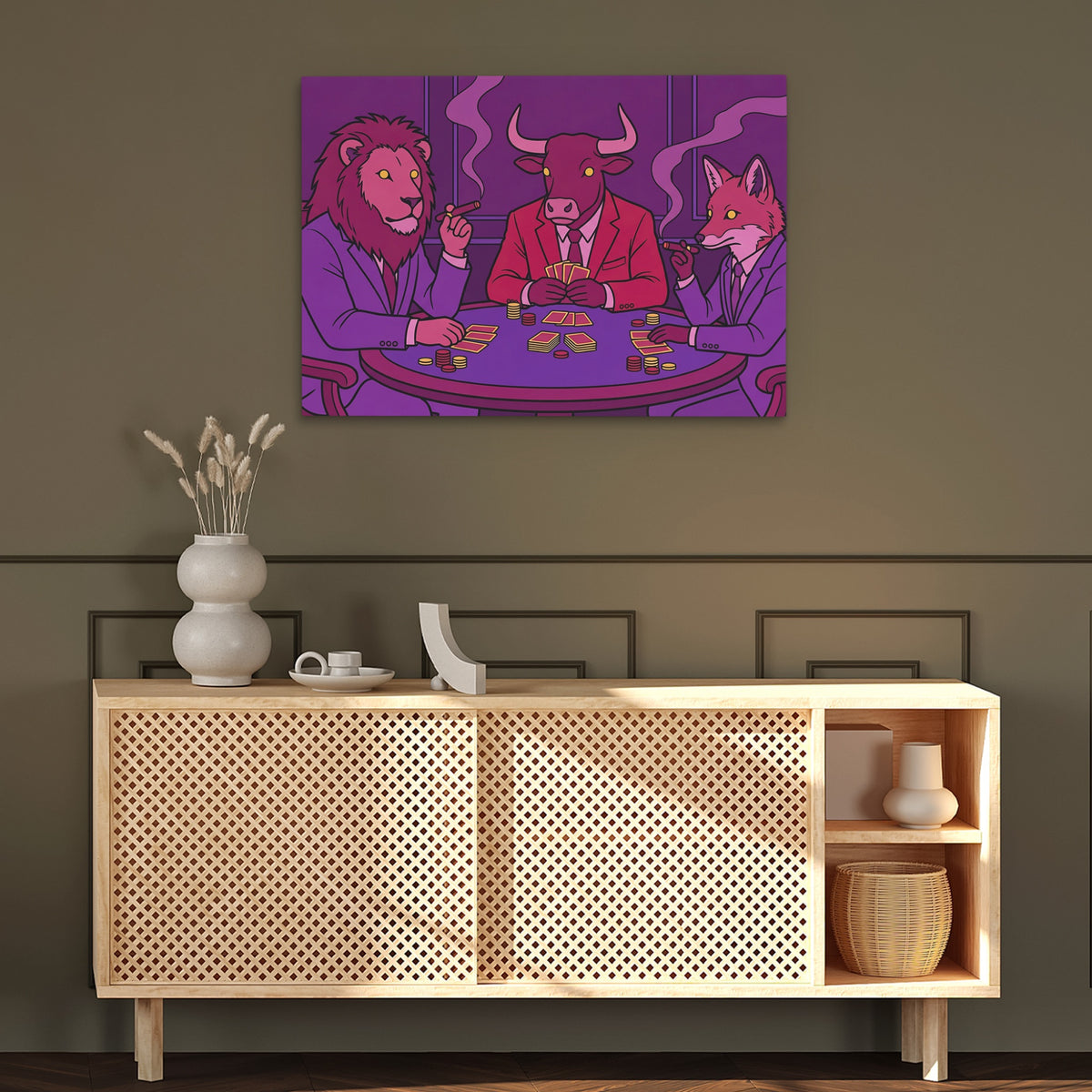 Animals Midnight Poker — Animals Midnight Poker Hallway Luxury 78