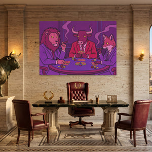 Animals Midnight Poker — Animals Midnight Poker Italian Bullish Land 96