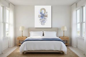 Ankh Golden Lotus — ankh golden lotus bedroom with windows 1port flush print