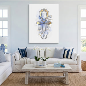 Ankh Golden Lotus — ankh golden lotus sq cute livingroom 1port flush print