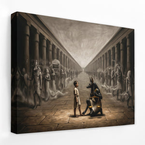 Anubis Columned Procession — Anubis Columned Procession Landscape   Side View   Mirror Wrap 150