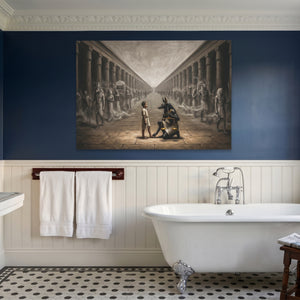 Anubis Columned Procession — Anubis Columned Procession Blue Bathroom Land 42