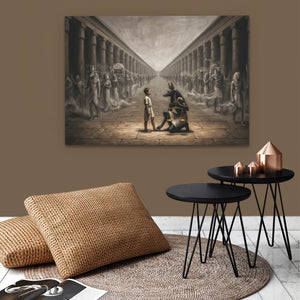 Anubis Columned Procession — Anubis Columned Procession brown wallroom 258