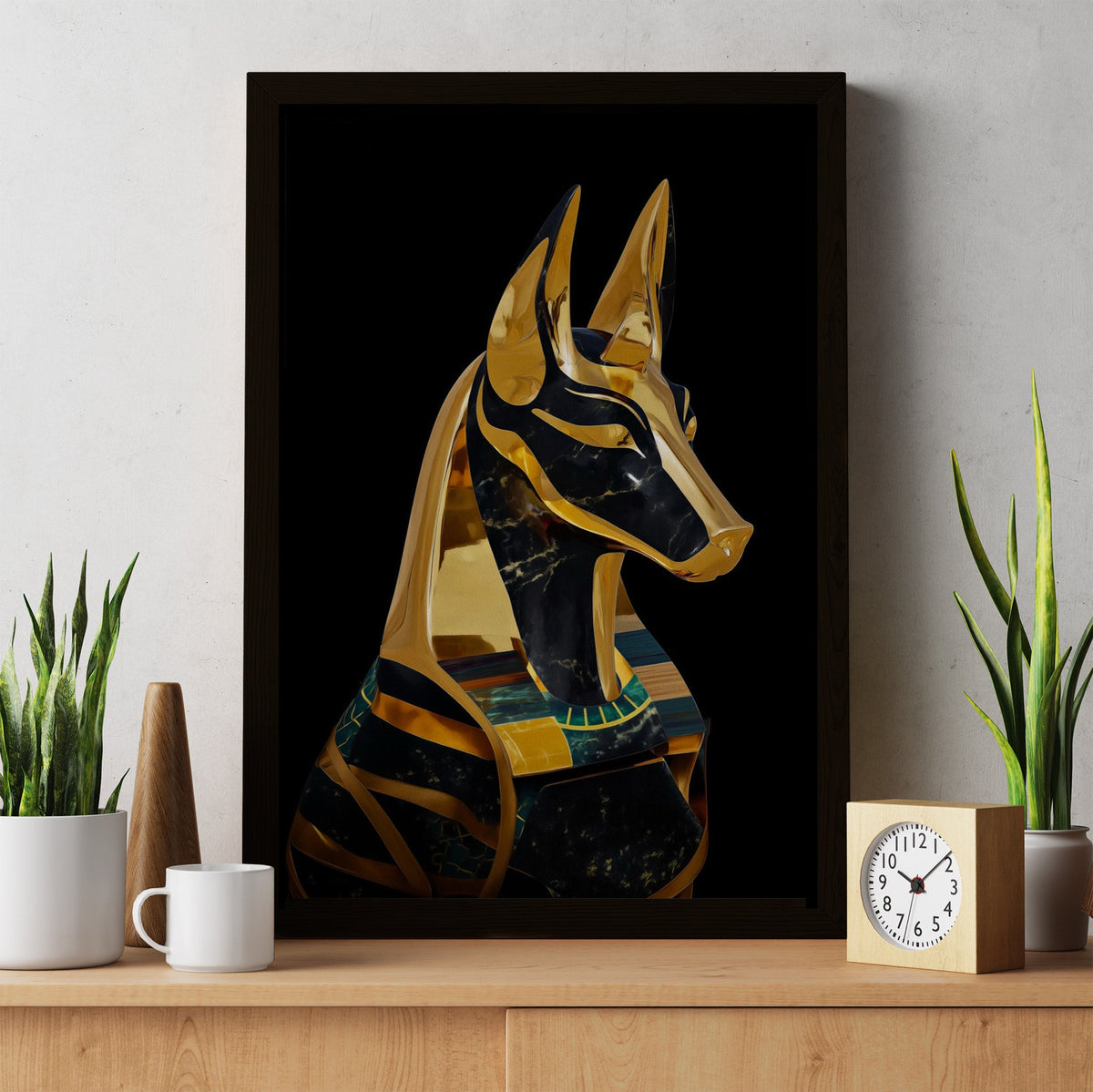 Anubis Golden Depths - Luxury Wall Art