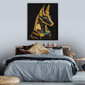 Anubis Golden Depths - Luxury Wall Art