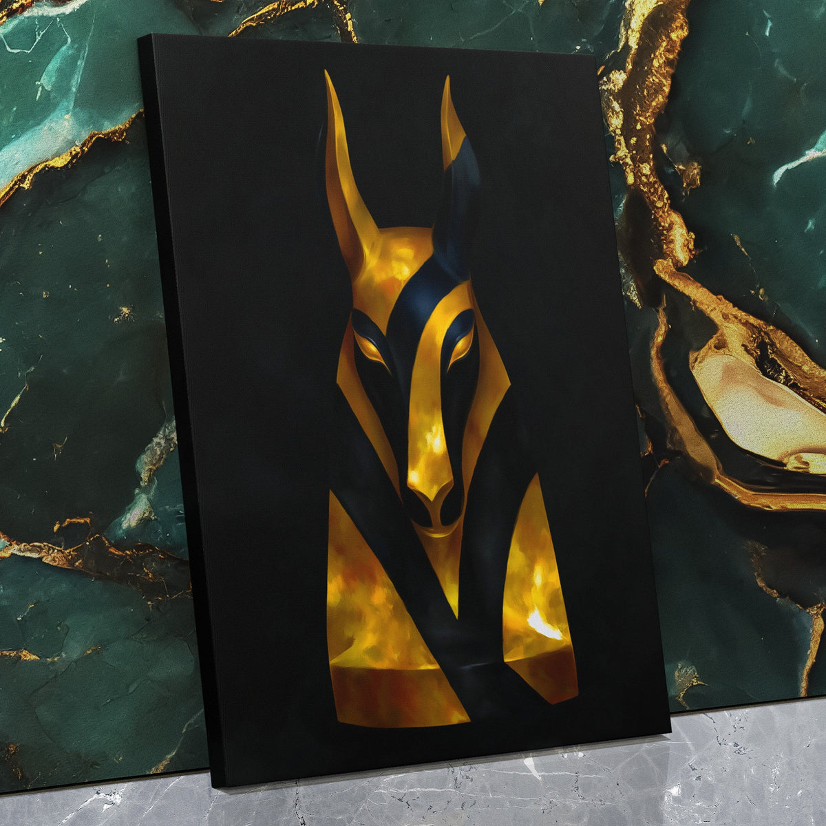 Anubis Golden Fragments - Luxury Wall Art