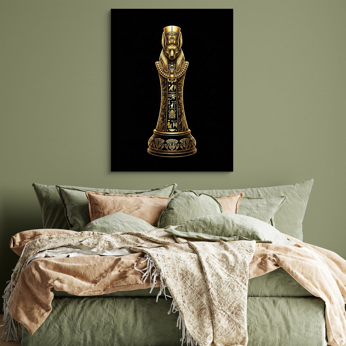 Anubis Golden Sovereign — anubis golden sovereign sq green bedroom 1port flush print