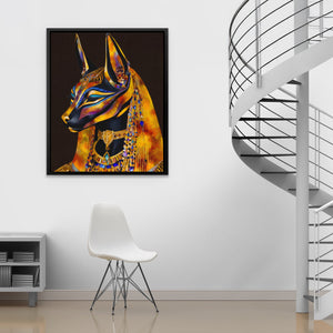Anubis Golden Throne - Luxury Wall Art
