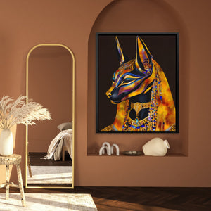 Anubis Golden Throne - Luxury Wall Art