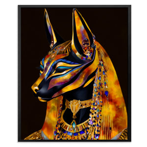 Anubis Golden Throne - Luxury Wall Art