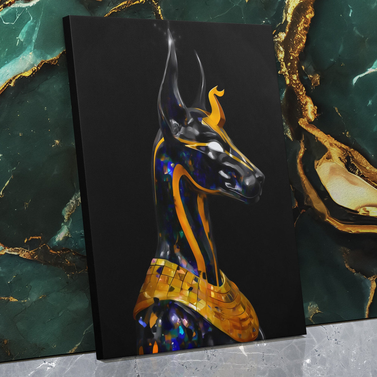 Anubis in Crystal - Luxury Wall Art