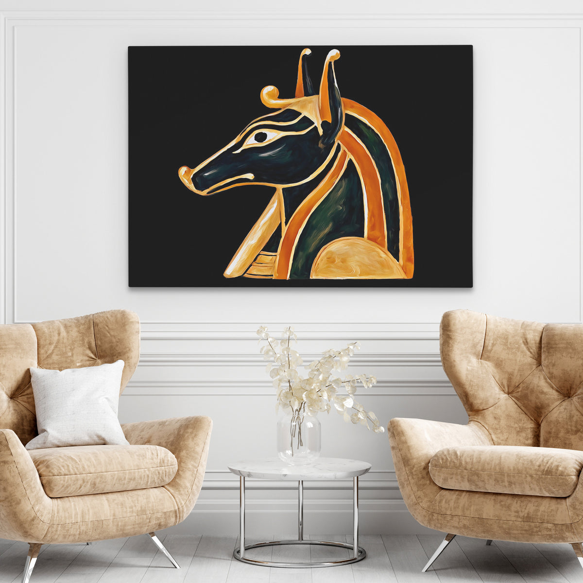 Anubis in Gold - Luxury Wall Art