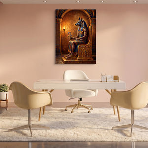 Anubis Judgment Seat — anubis judgment seat sq pink office 1port flush print