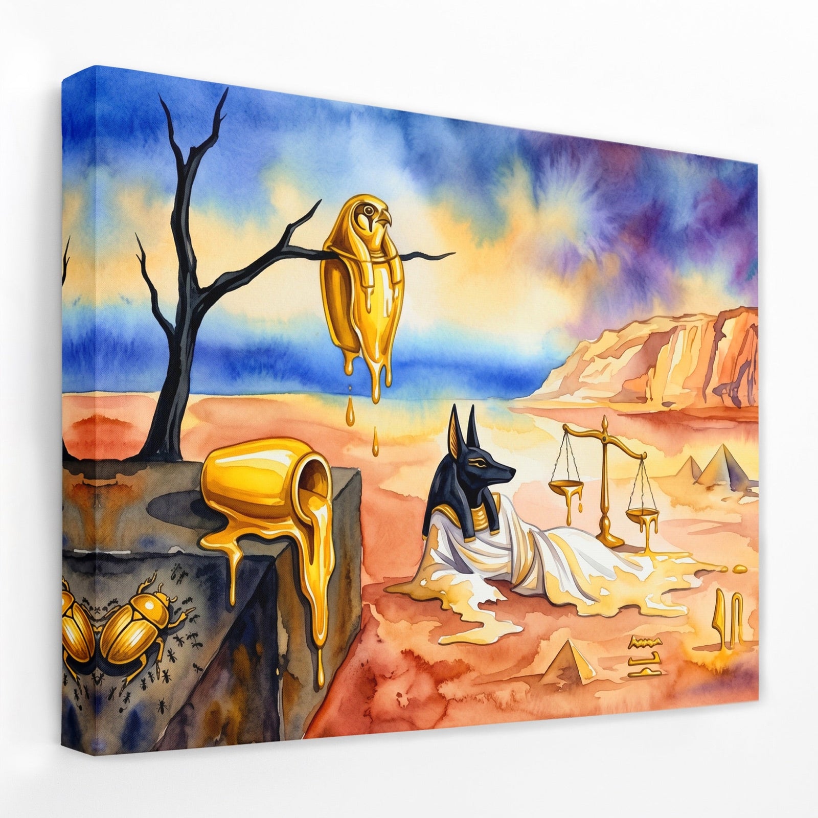 Anubis Melting Desert - Luxury Wall Art