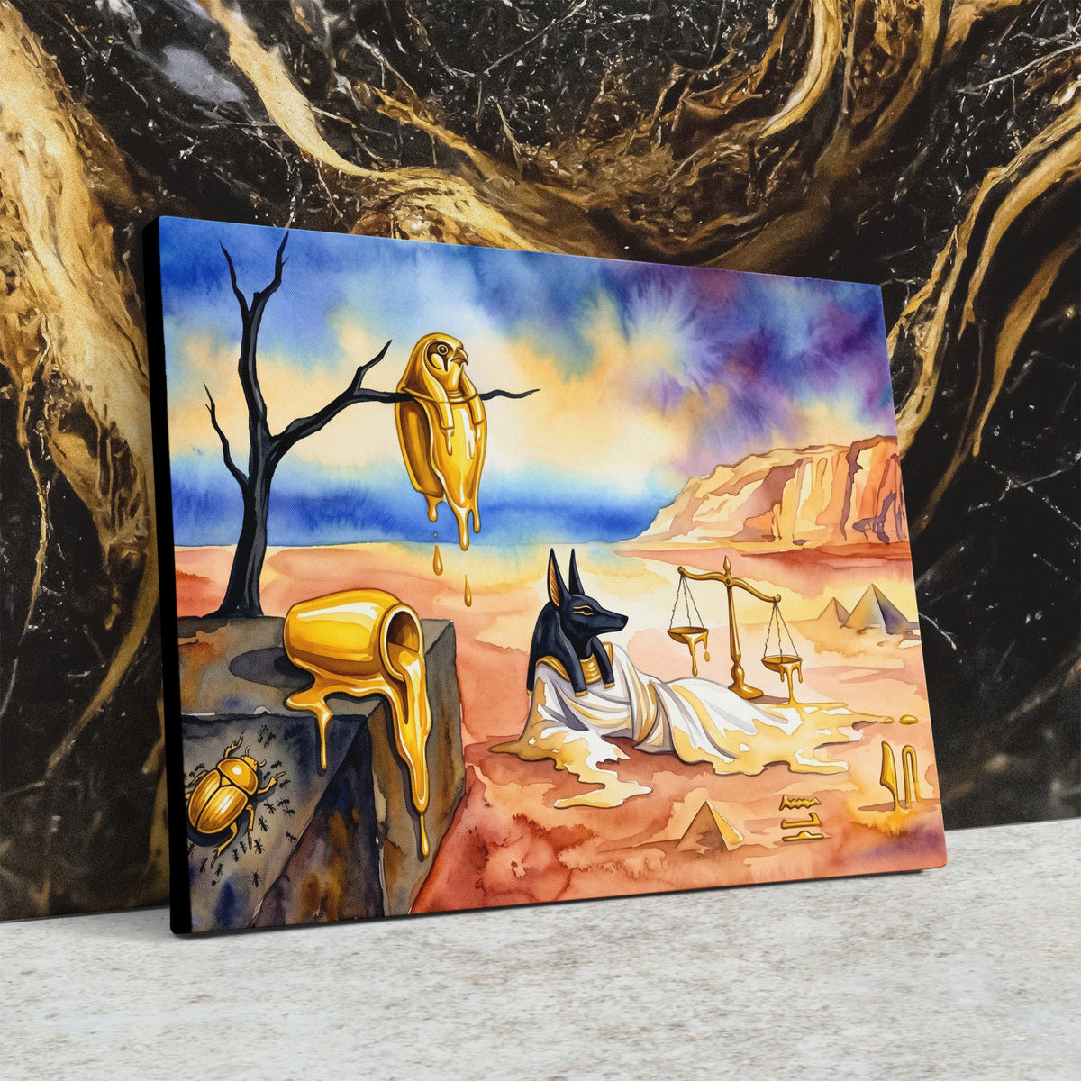 Anubis Melting Desert — Anubis Melting Desert Against Wall4x5 3 7
