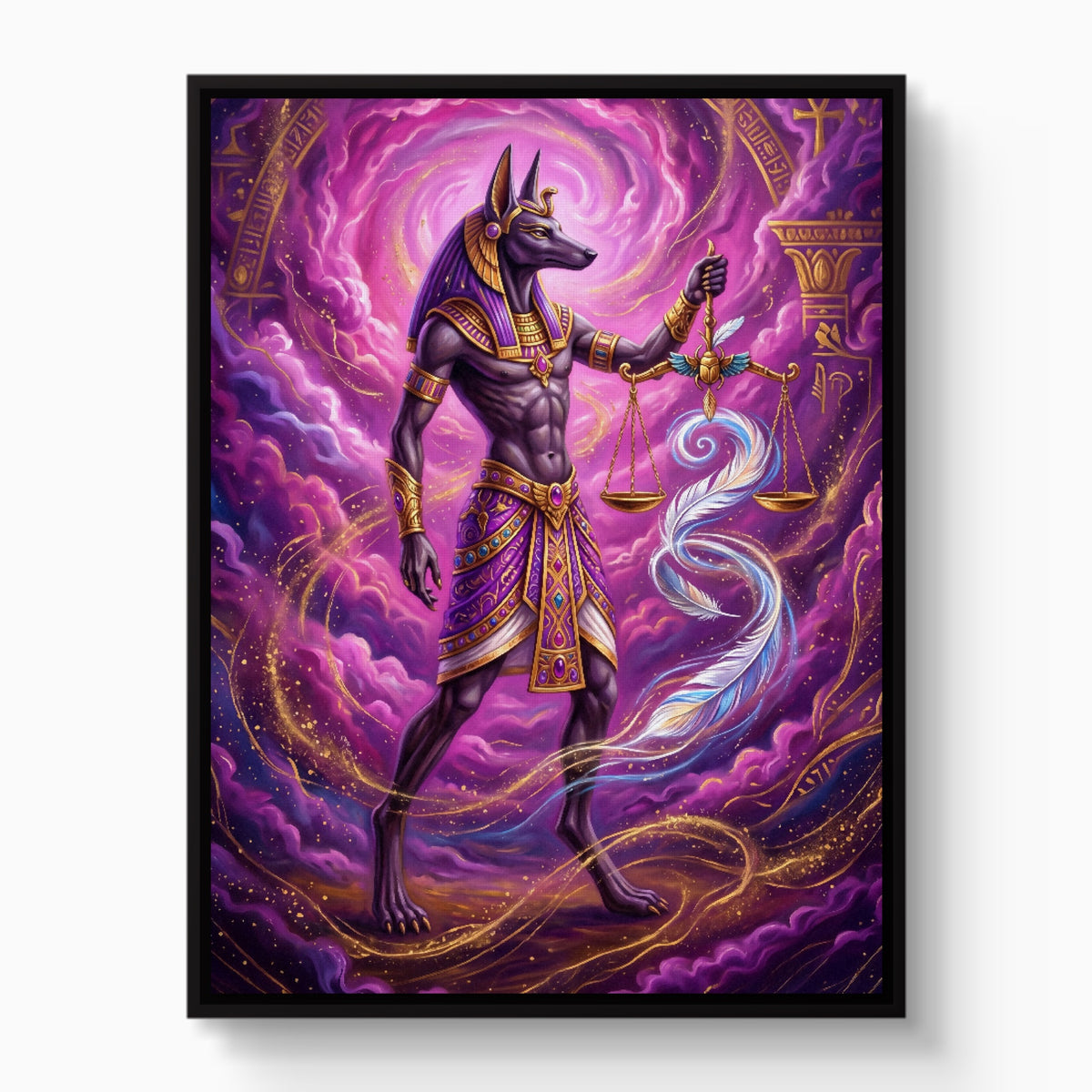Anubis's Violet Balance — anubis's violet balance white studio framed black