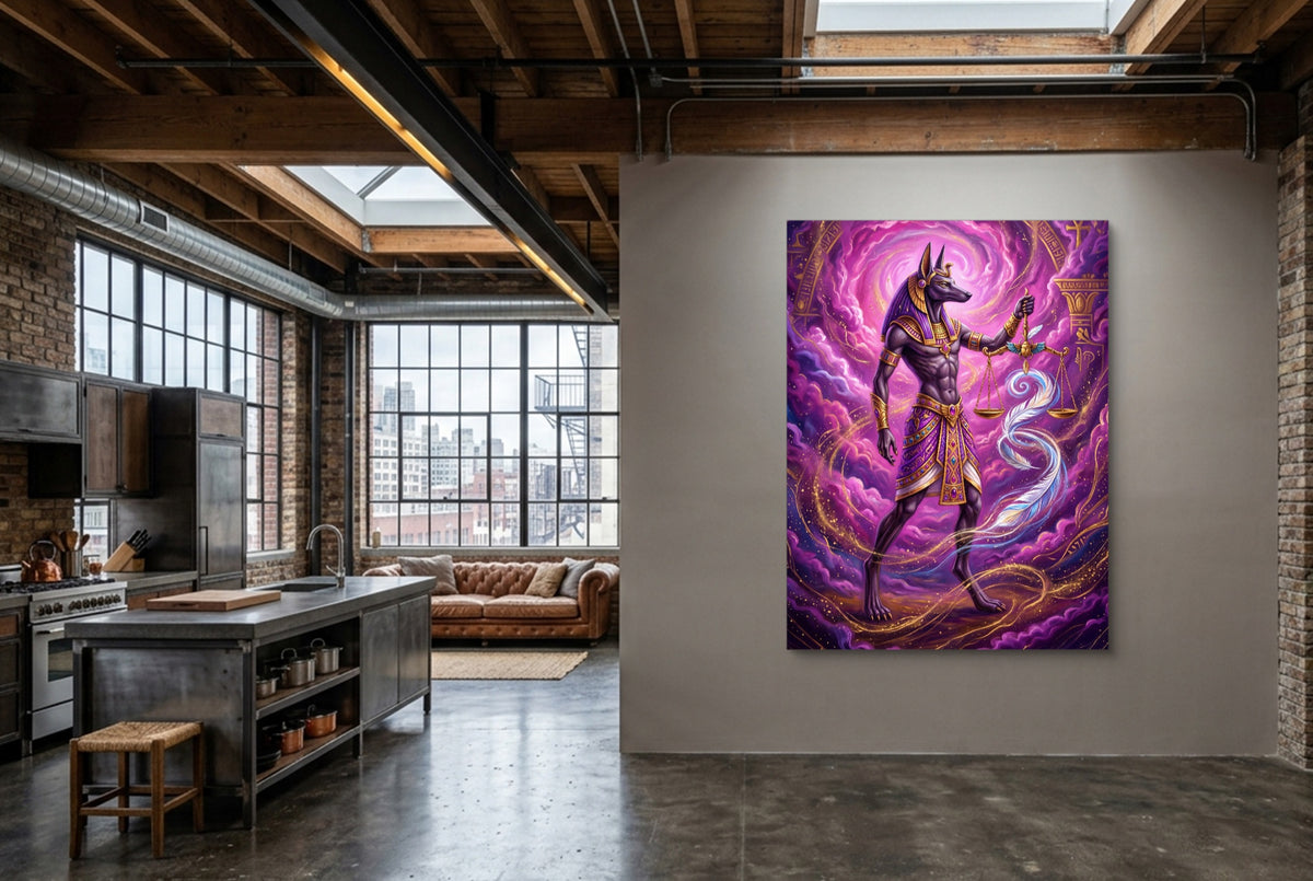 Anubis's Violet Balance — anubis's violet balance kitchen interior with island 1port flush print