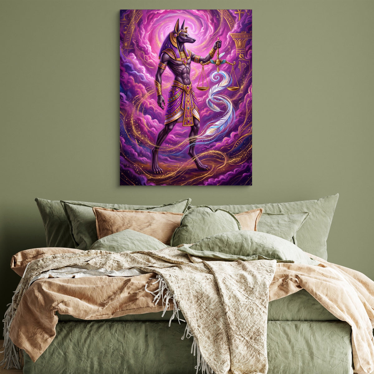 Anubis's Violet Balance — anubis's violet balance sq green bedroom 1port flush print