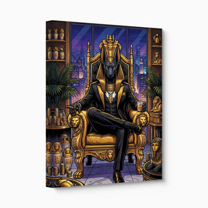Anubis Throne Gold — anubis throne gold angled flush print