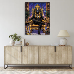 Anubis Throne Gold — anubis throne gold sq living room desk 1port flush print