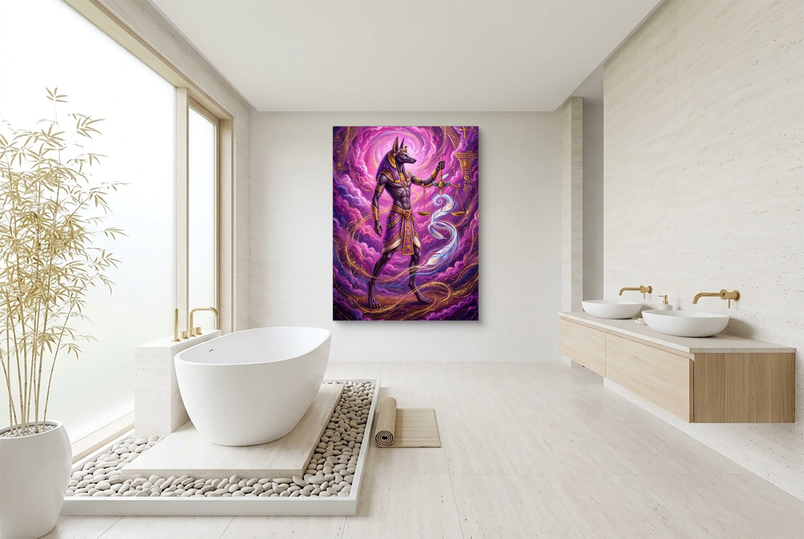 Anubis's Violet Balance - Luxury Wall Art