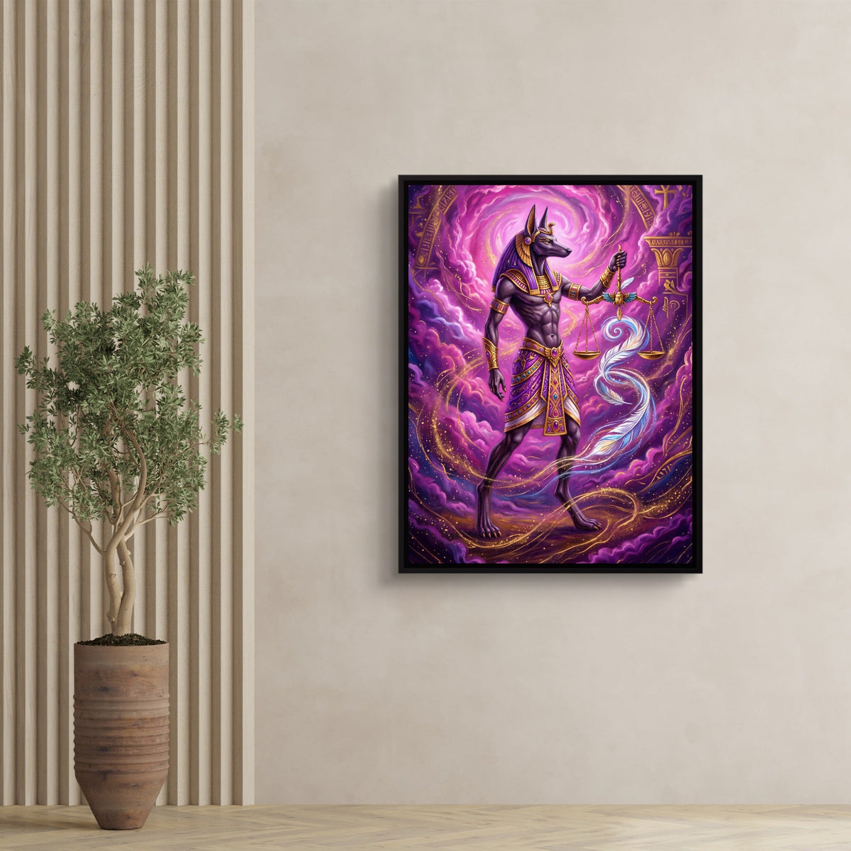 Anubis's Violet Balance - Luxury Wall Art