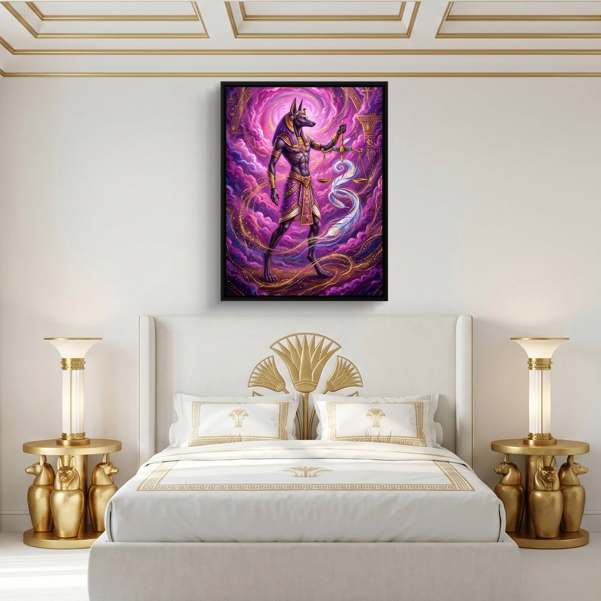Anubis's Violet Balance - Luxury Wall Art