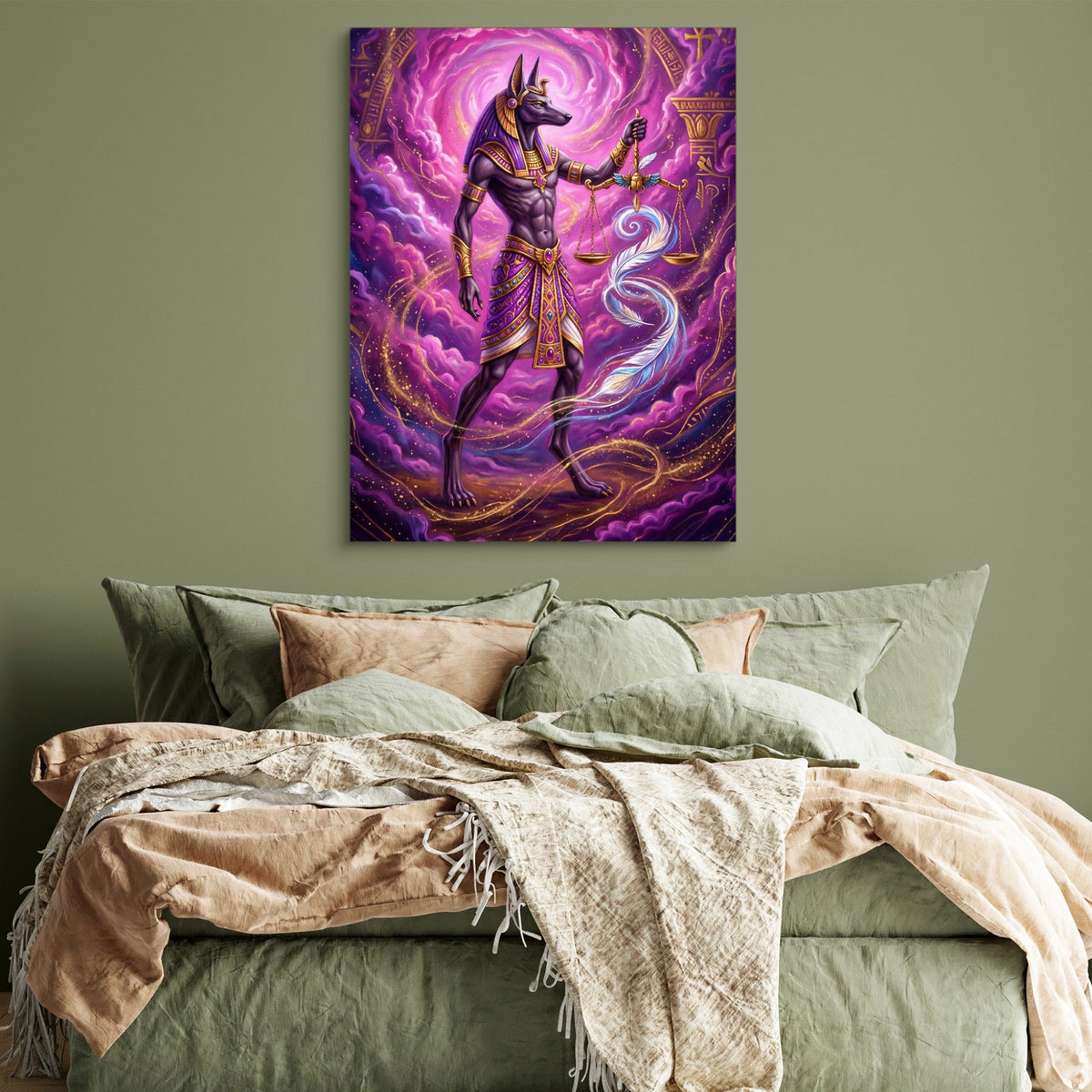 Anubis's Violet Balance - Luxury Wall Art