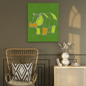 Apple Green Hippo - Luxury Wall Art