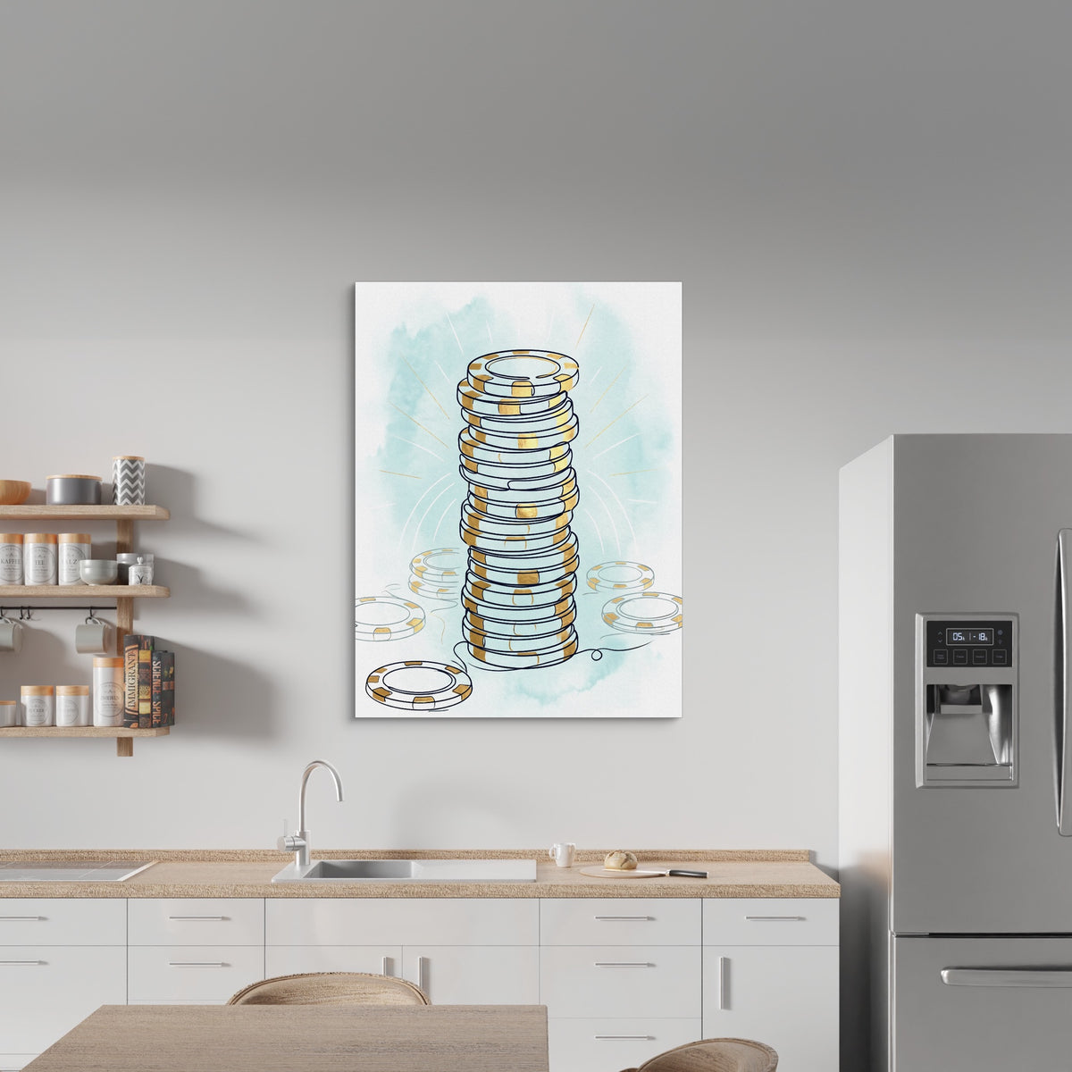 Aqua Wager — aqua wager sq kitchen wall 1port flush print