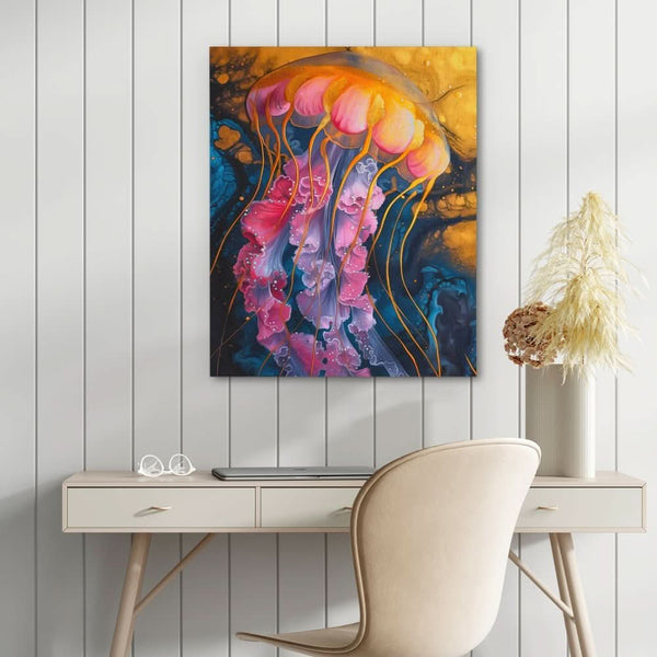 Aquatic Artistry in a room