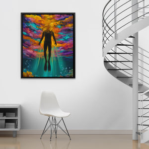 Aquatic Golden Ascension - Luxury Wall Art