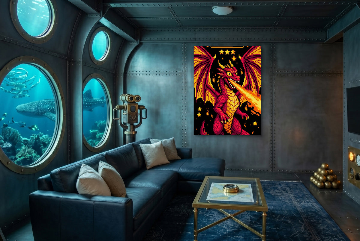 Arcade Blaze — arcade blaze underwater themed living room 1port flush print