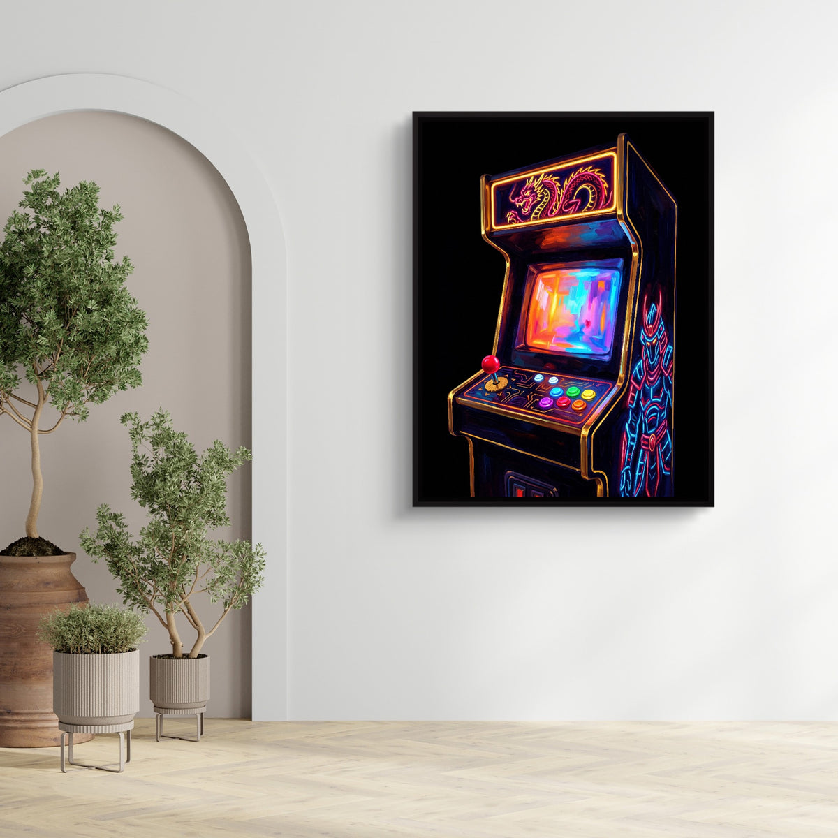 Arcade Dragon Play — arcade dragon play sq zen room 1port framed black