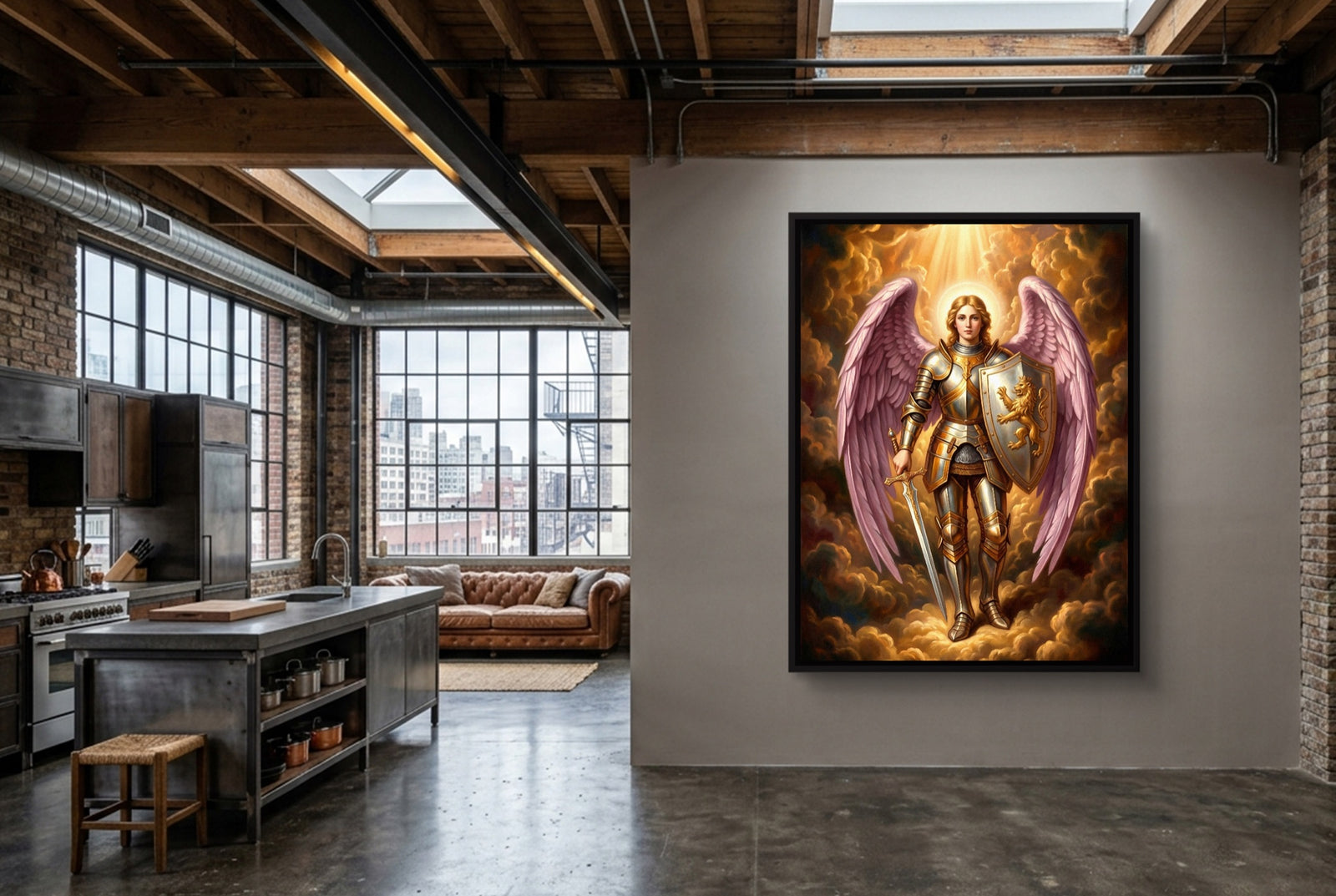 Archangel's Vigil — archangel's vigil white studio framed black