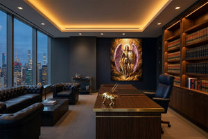 Archangel's Vigil — archangel's vigil office with city view 4 1port flush print