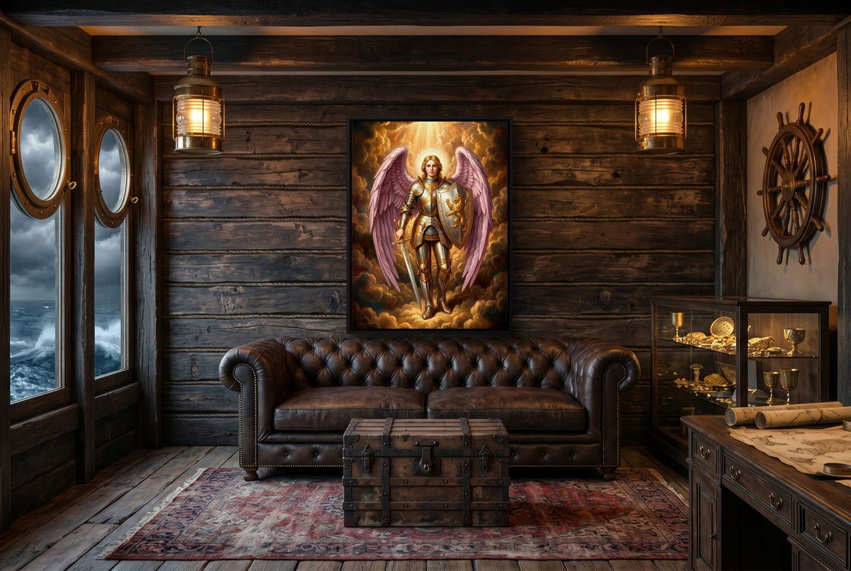 Archangel's Vigil — archangel's vigil small cabin interior view 1port framed black