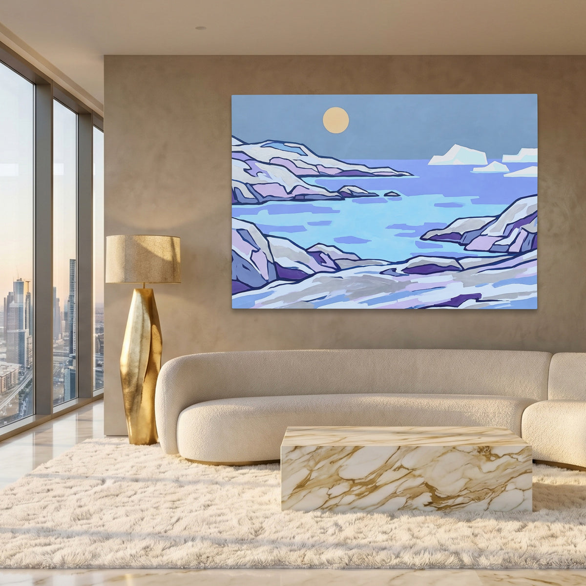 Arctic Iceberg Dusk — Arctic Iceberg Dusk White Gold Lux Land 224
